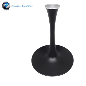 

custom 60cm metal round Stainless steel base furniture black Aluminum glass table legs