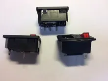 IEC320 C14 eléctrico CA zócalo 3 pin rojo LED 250V interruptor basculante 10A fusible mujer entrada macho conector de clavija 2 enchufe con pines de montaje