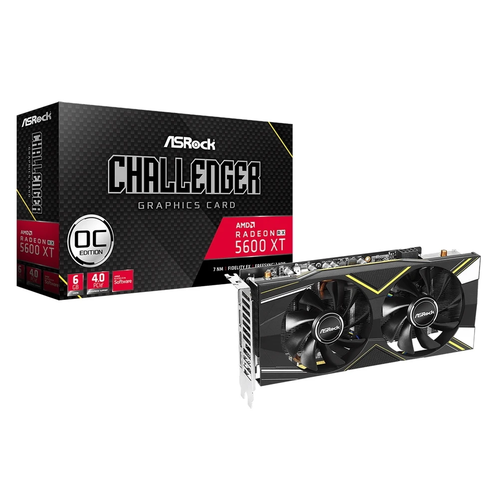 Видеокарта ASRock Challenger AMD Radeon RX 5600XT 1620MHz 6144MB 12000MHz 192 bit RTL [RX5600XT CLD 6GO] | Компьютеры и офис