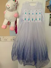 Vestido de princesa Elsa para niñas, vestidos de Cosplay, disfraces de nieve para niños, vestido de princesa, bata Infantil