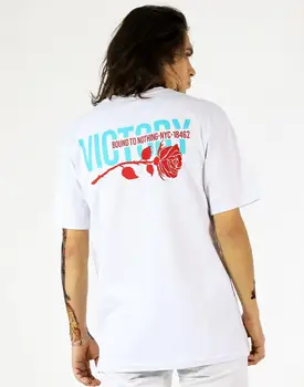 

Victor Rose Print Design T-Shirt White