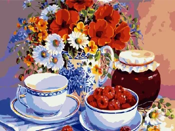 

Painting by Numbers ex 5690 tea with raspberry jam 30*40