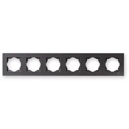 

PnpnElectrıc Gns Eqona Metallic Smoked Gray Six Frame 6 Gang Frame
