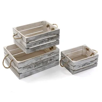 

Decorative box Sweet Home Wood Rope (25 x 15 x 35 cm)