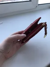 Cartera de piel sintética suave para mujer, cartera amarilla de marca, monedero Mini con broche, tarjetero, billetera corta, Bolso pequeño Delgado, llavero con cremallera