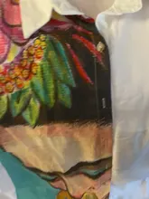 Camiseta de manga larga con botones para mujer, Blusa holgada informal Vintage de otoño para oficina, camisa de talla grande 5XL con estampado Floral