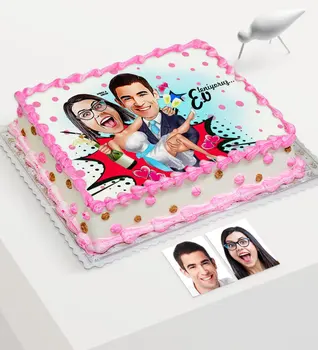 

Personalized Are Getting Married Cartoon Printed Age Cake For Edible Sugar Paper-4