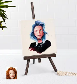 

Personalized Women 'S Abstract Caricature Of Şovaleli Natural Taş-25