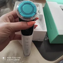 Masajeador Facial EMS con luz LED, terapia de vibración Sónica, eliminación de arrugas, estiramiento de la piel, tratamiento frío caliente, dispositivo de belleza para el cuidado de la piel