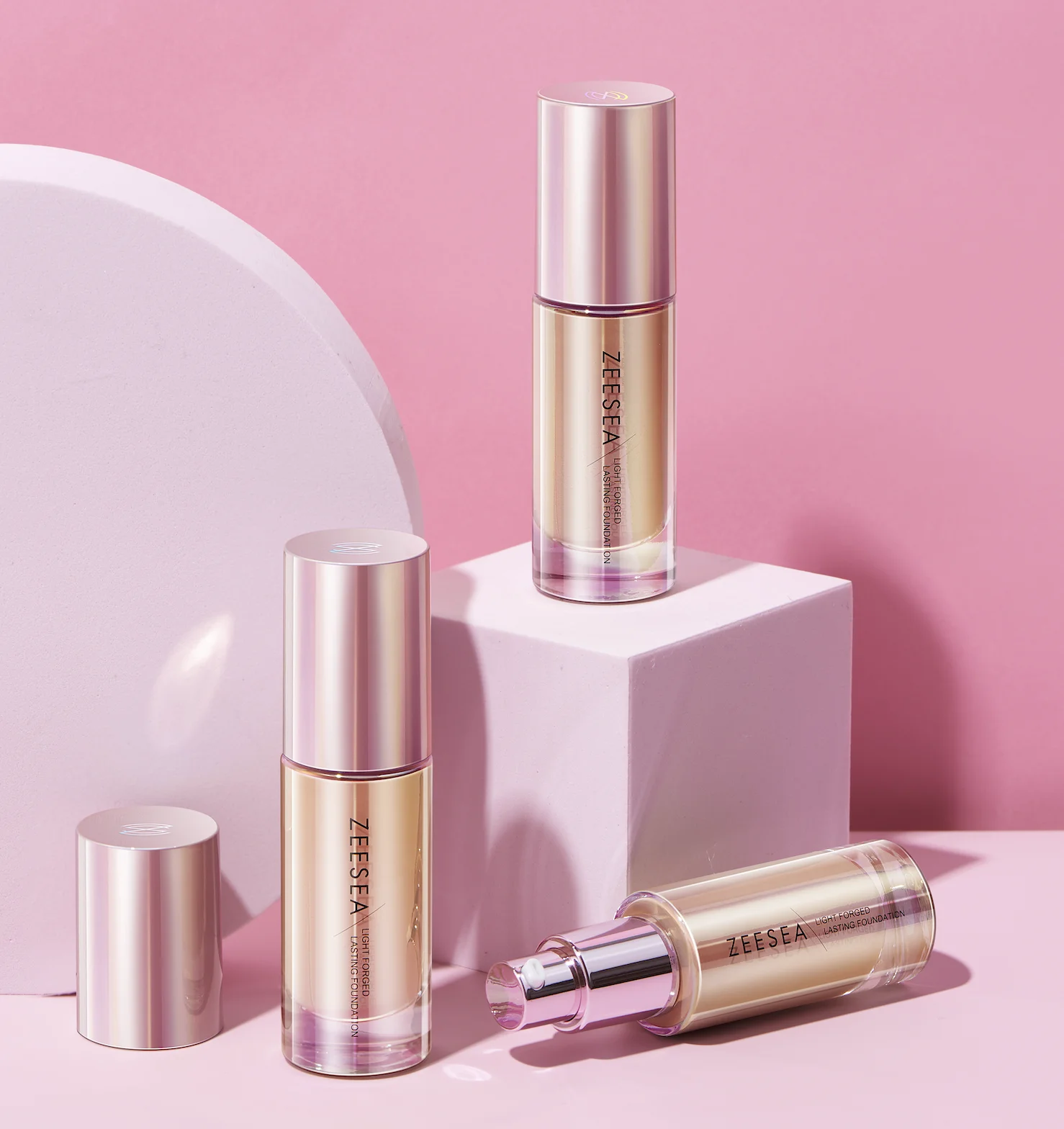 ZEESEA Liquid Foundation Metaverse розовая серия Shining Galaxy макияж новый продукт|Тональная основа для лица| |