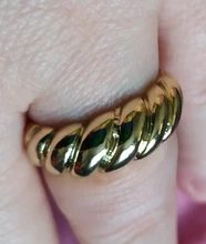 Anillos irregulares de croissant para mujer, Anillos geométricos circulares gruesas con texturas minimalistas, joyería 2021