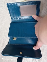 Cartera de piel auténtica de alta calidad para mujer, billetera pequeña RFID antirrobo, tarjetero, monedero, a la moda