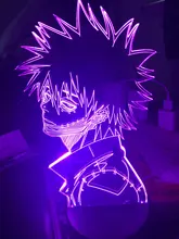 Led-Light 3d-Lamp Bedroom Decor Gift Manga Acrylic Academia Cool Dabi Anime Colorful