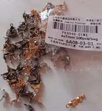 Lote de conectores de cadena de bolas Calotte de 4x7mm, componentes de conectores para joyería DIY, 100 unids/lote