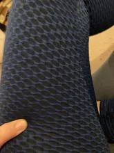 Polyester Leggings Normov Seamless Patchwork-Print Elastic Push-Up Ankle-Length High-Waist