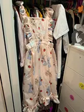 Women's Dresses Chic Lady Kawaii Ulzzang Strawberry Rabbit Cute Strap Dress Female Ins