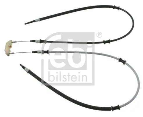 Трос ручника л.+п.\ Opel Vectra 1.6i/2.2i/1.7TD/2.0TD 95-02 FEBI