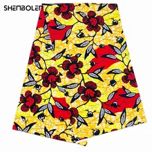 

African Wax Fabric Veritable Real Wax Prints Cloth Comfortable Ghana Style Wax Fabric for sewing