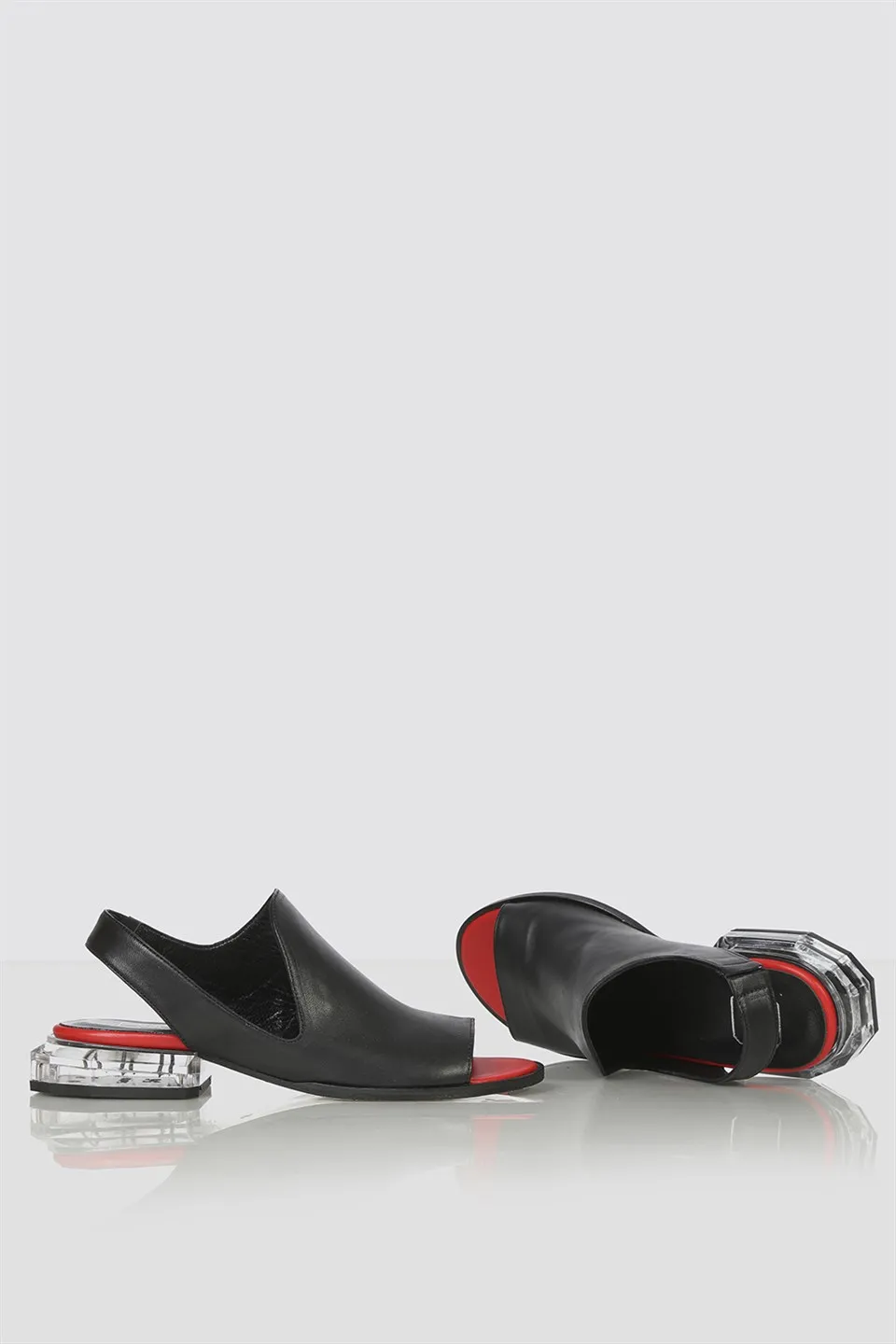 

ILVi-Genuine Leather Handmade Onex Women's Slipper Black Leather Women Shoes 2020 Spring Summer (Made in Turkey)