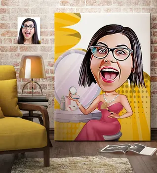 

Personalized Women 'S Cartoon Canvas Table (70x100 cm.) 10