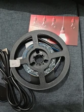 Tocador con espejo de maquillaje, accesorio con cadena de luces USB, lámpara de baño, cinta Led para espejo, 5 metros, 5V