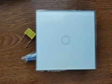 Glass-Panel Wall-Switch Touch-Screen-Switch Eu-Light BONDA 1-Gang White Crystal AC220V