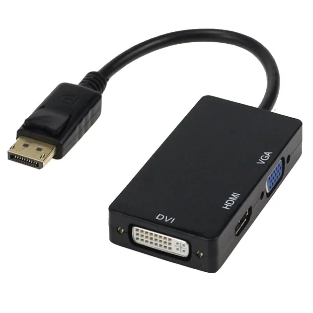Видеоадаптер 3 в 1 Mini DisplayPort HDMI,DVI-I,VGAr(Черный