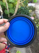 Cuenco plegable de silicona para perros, cuencos de viaje para mascotas, alimentación de agua, sin BPA, taza plegable con mosquetón