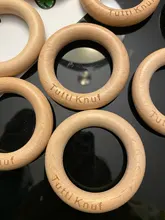 Lets Make-anillos de madera para dentición de bebé, roedores de madera de arce Natural de superficie lisa 98/70/55/40mm, sin Bpa, 50 Uds.