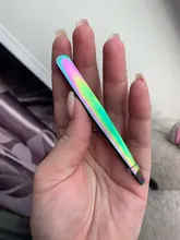 Pinzas para cejas de ángulo inclinado, depilación facial de acero inoxidable, cortador de cejas, Clip de pestañas, herramienta de maquillaje de belleza cosmética, 1 ud.