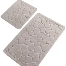 Коврики для ванной нескользящие Противоскользящие коврики противоскользящие Lino норковый хлопок 2'Li набор 60X100 см-50X60 см