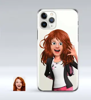 

Personalized Women 'S Animation Caricature of iPhone 11 Pro Slim Transparent Silicone Phone Kapağı-5