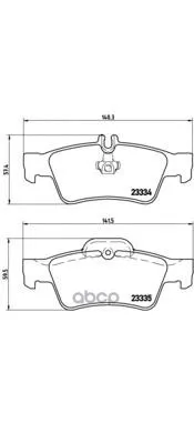 Колодки Тормозные Mercedes-Benz W211/W212/W220/W221/R230 Задние Brembo P50052 Brembo арт. P50052