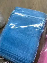 Bolsas de organza de decoración, embalaje para joyería, regalo o fiesta de boda, 7x9, 9x12, 10x15, 13x18CM, 24 colores, 50 unidades