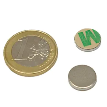 

IMAN 12,5X1,5X12,5MM neodymium MICEL disc nickel adhesive 10395