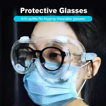 

Protective Safety Goggles Working Wide Vision Disposable Prevent Infection Eye Wear Anti-Fog Eye Protective Glasses Goggles