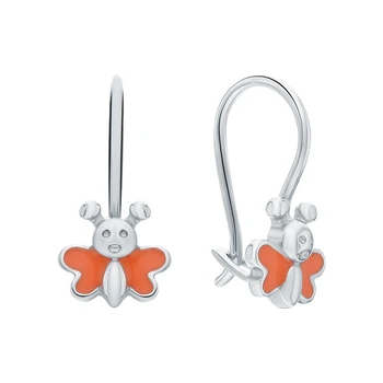 

Silver earrings with enamel sunlight sample 925 test