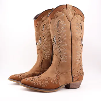 

Hemera Studios boots cowboy women boots camperas winter 2020 very comfortable combined in camel new collection