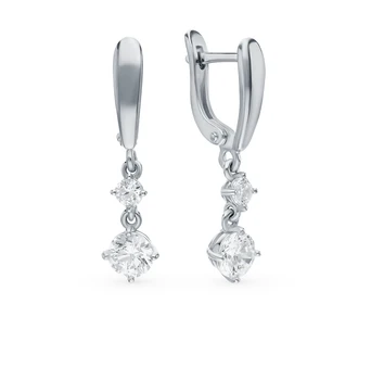 

Silver earrings with cubic zirconia sunlight sample 925