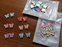 Flatfoosie 10 unids/set lindo mariposa accesorios de la joyería de moda colgante multicolores joyas DIY collares y gargantillas pendientes