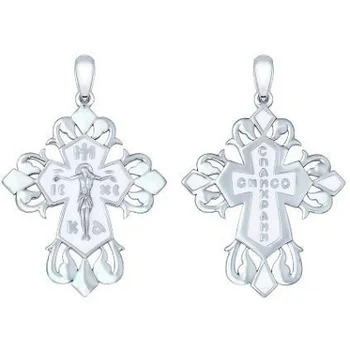 

Sokolov cross with silver enamel