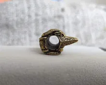 DIY Knife Pendant Beads Skull-Paracord-Beads Crow EDC Brass Vintage-Color Outdoor-Tools