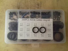 O anillo de hidrolock caucho 200 unids/set O anillos arandela de lavadora de anillo O kit de surtido de caucho de silicona anillo 15 tamaño con caja