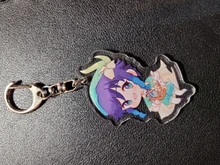 Genshin-Llavero de 11 estilos, Base de acrílico, regalo para seguidores, Genshin Impact Zhongli Diluc Venti Paimon