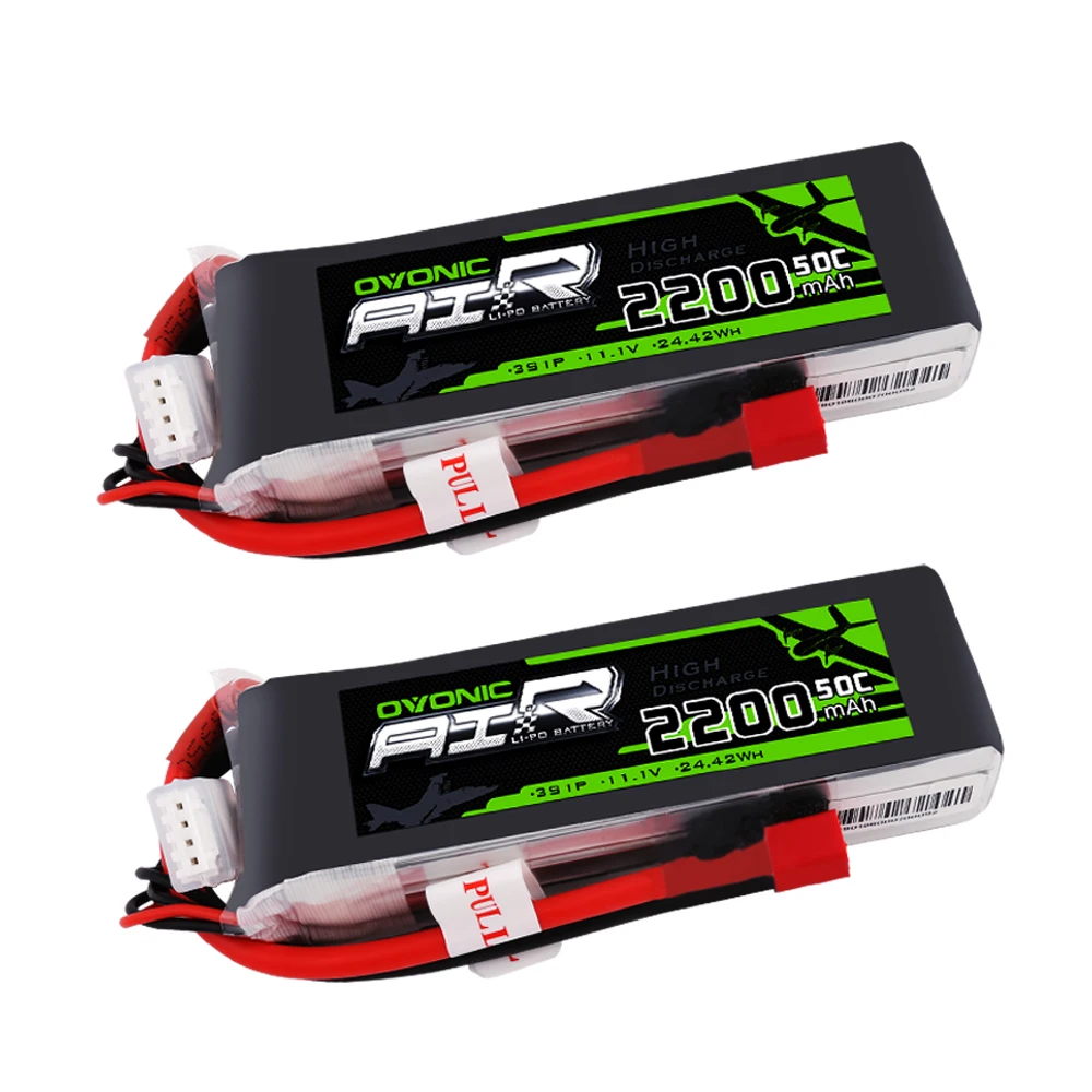 Ovonic 50C 3S 11 1 V 2200mah Lipo аккумулятор с разъемом Deans для RC вертолета самолета 2 шт|Детали