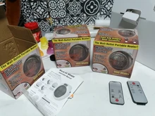 Calentador eléctrico para espacios, miniventilador portátil de montaje en pared para hogar, oficina, escritorio, calentador de aire caliente, silencioso, remoto, termostato de calor rápido