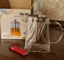 Glass Teapot Tea-Kettle INFUSER-FILTER Puer Flower Oolong Kung-Fu Heat-Resistant Stainless-Steel