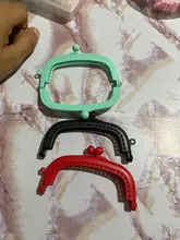 DIY bolsa de mango de Color caramelo monedero moneda plástico arco broche cerradura bolso marco 8,5 cm bolsa de partes y accesorios con aguja, hilo agujero