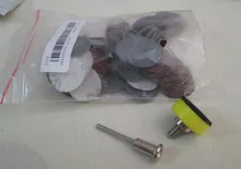 Discos de lijado de 1 pulgada + almohadilla de lijado de bucle, 1 pulgada + 1/8 pulgadas, conjunto mixto de lija, 100 Uds.