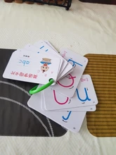 Tarjeta Flash en inglés de 26 letras, tablero de letras del alfabeto escrito a mano con hebilla Montessori, juguetes educativos para niños que aprenden inglés